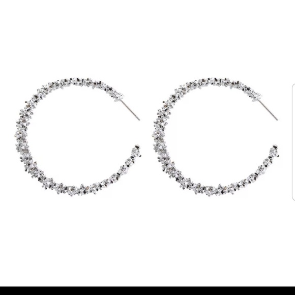 *Stephie* Silver Hoop Earrings - Picture 2 of 3